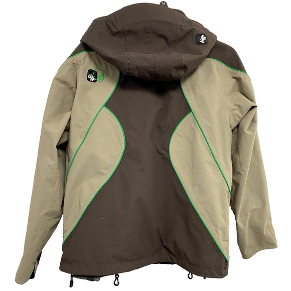 Volcom Nimbus Jacket Women Small Brown Green Ski Y2K Snowboard Waterprof A001473 - Picture 2 of 6
